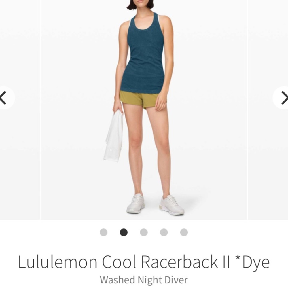 Lulu cool racerback dye in washed diver size 2